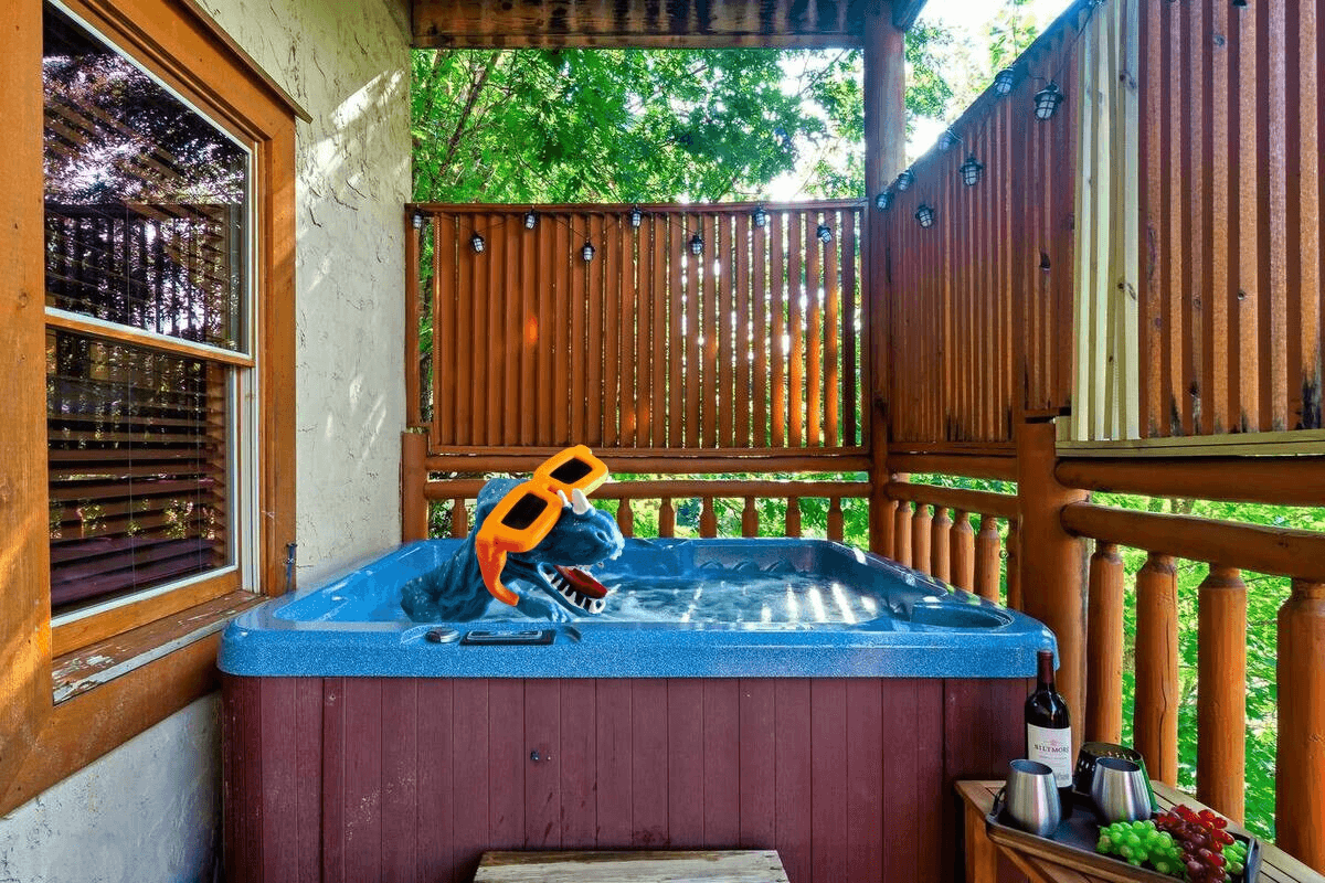 Hot Tub—perfect for soaking away the day’s stress and enjoying serene moments. Whether you’re looking to unwind under the stars or warm up on a cool evening, this luxurious hot tub is designed